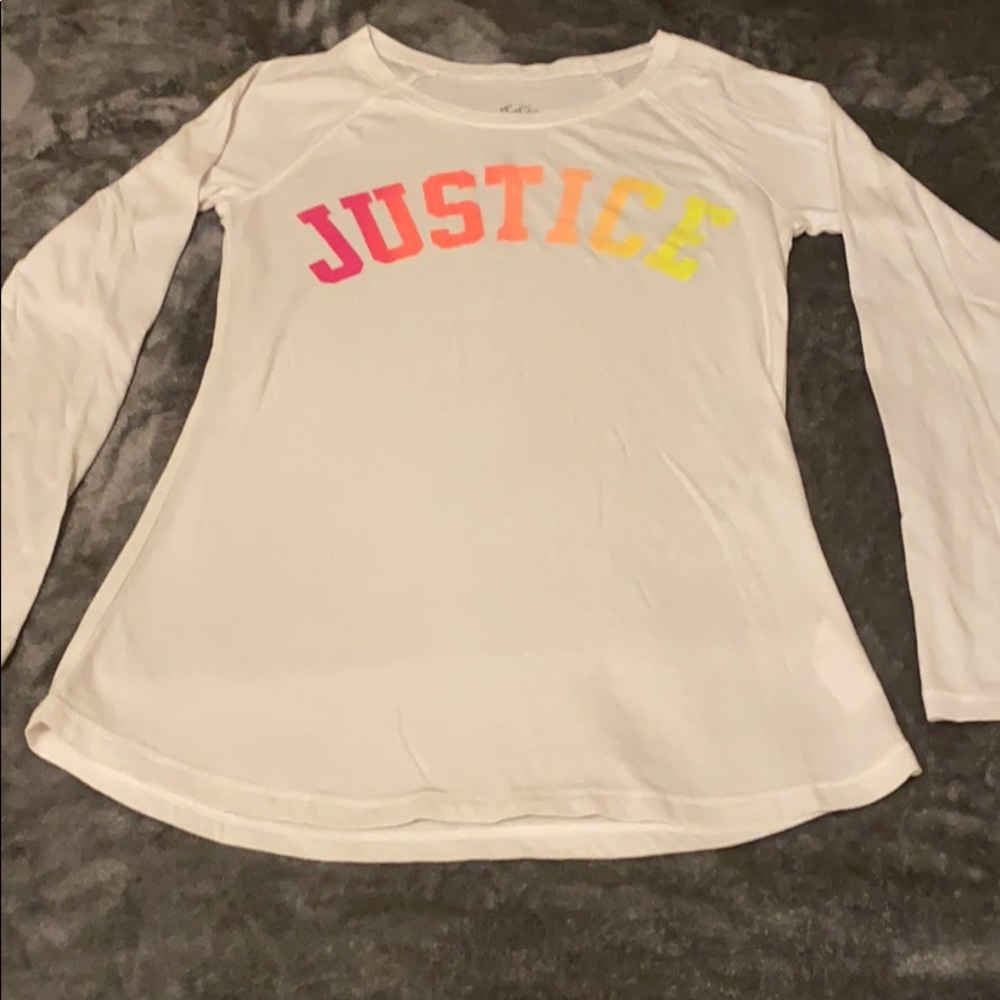 🧡Justice White Long sleeve T🧡